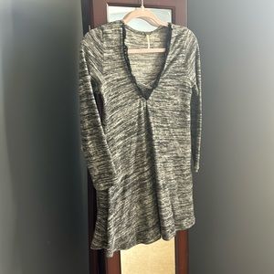 Long sleeve black sweater dress